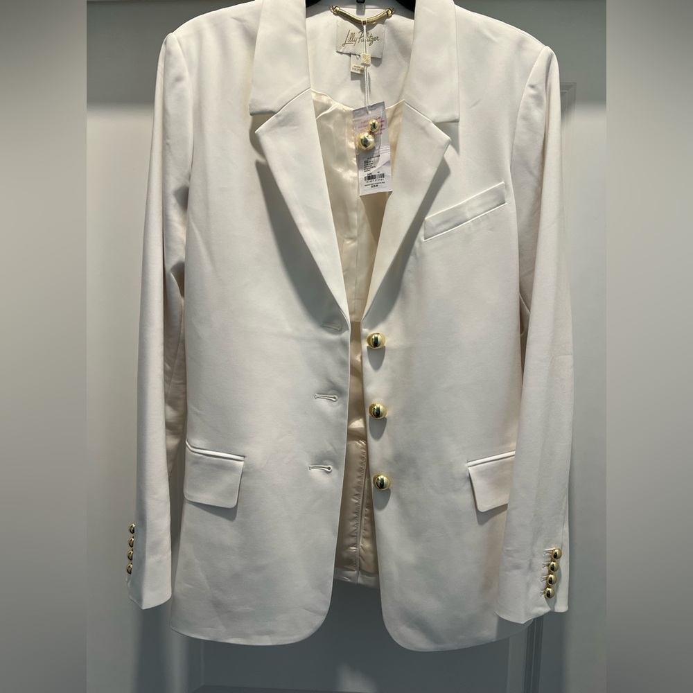 NEW LILLY PULITZER AMRYN Stylish Cream Blazer - Picture 3 of 14